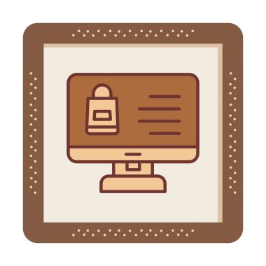 ekran simgesi, vektör illüstrasyonunu izle