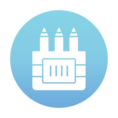 Renkli Kalem simgesi vektör illüstrasyonu