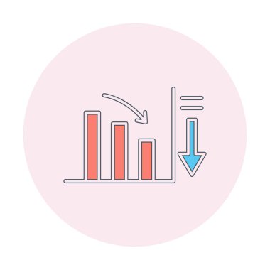 Basit grafik simgesi, vektör illüstrasyonunu azalt