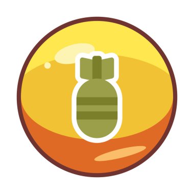 Hava Bombası web simgesi, vektör illüstrasyonu  