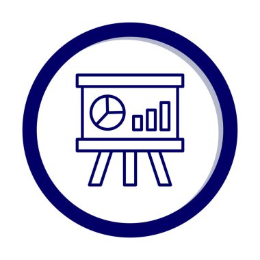 Whiteboard simgesinin vektör illüstrasyonu