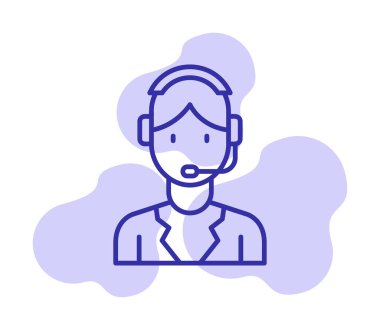 Vektör olarak Müşteri Hizmetleri Ajanı simgesi. logotype