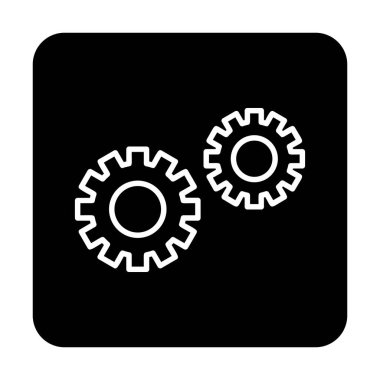 Gears'ı web simgesi, vektör çizim 