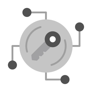 Anahtar ağ simgesi vektör illüstrasyonu 