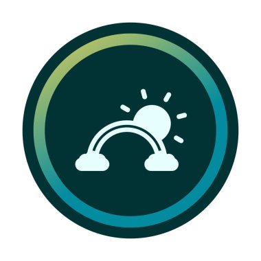 Basit Gökkuşağı simgesi, vektör illüstrasyonu