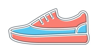 spor ayakkabı ikonu vektör illüstrasyonu 