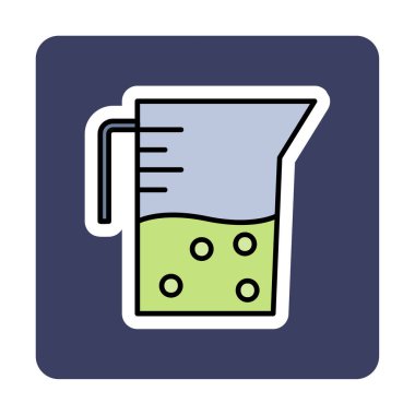 Beaker modern simgesinin vektör illüstrasyonu                          