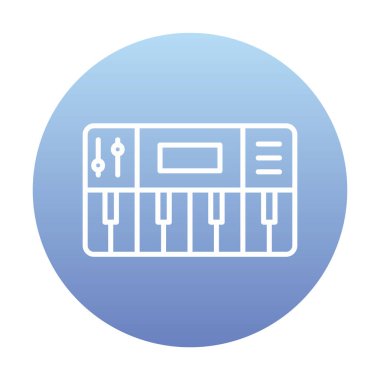  Basit Sentezleyici simge vektör illüstrasyonu