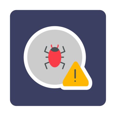 düz CD virüs ikon vektör çizimi