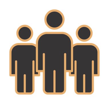 grup insan düz biçim vektör çizimi 