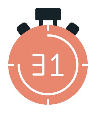 Basit düz kronometre vektör çizimi