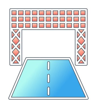 Racetrack simgesi vektör çizimi