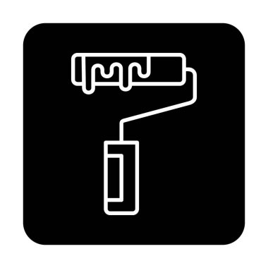 Modern Paint Roller simgesinin vektör çizimi              