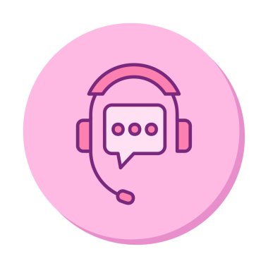 Basit Destek Hizmetleri simgesi, vektör illüstrasyonu