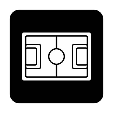 Basit düz futbol ikonu vektör illüstrasyonu