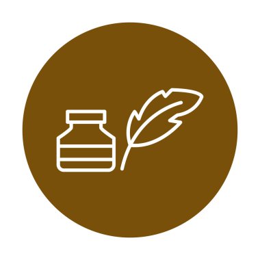 Quill ve Ink vektör simgesi