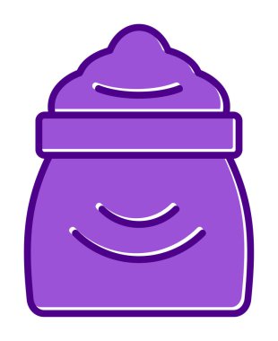 Şeker düzlüğü simgesi, vektör illüstrasyonu  