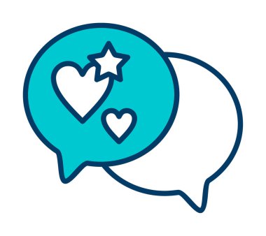 Basit konuşma balonu simgesi, vektör illüstrasyonu