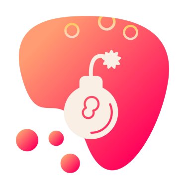 Bomba simgesinin vektör illüstrasyonu