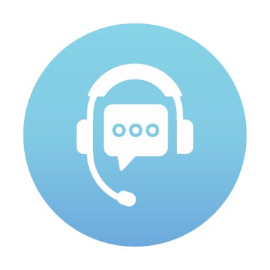 Basit Destek Hizmetleri simgesi, vektör illüstrasyonu