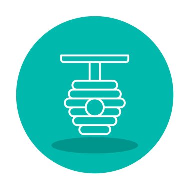 Arı kovanı simgesi vektör illüstrasyonu