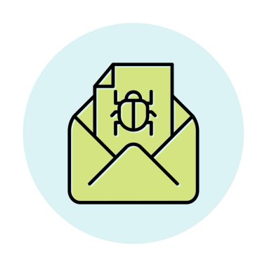 Basit çöp posta harfi simgesi, vektör illüstrasyonu