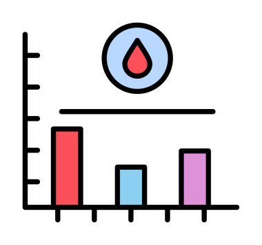 Şeker seviyesi grafik simgesi, vektör illüstrasyonu  