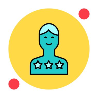 Müşteri memnuniyeti derecelendirme simgesi, vektör illüstrasyonu  