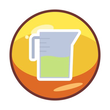 Beaker modern simgesinin vektör illüstrasyonu                          