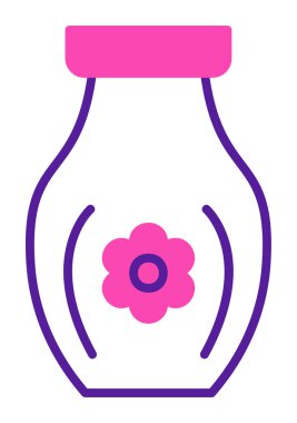 sake in jar simgesi, düz vektör illüstrasyonu