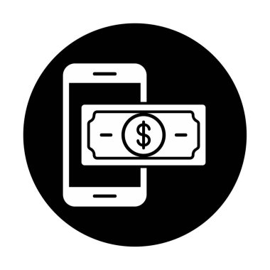 Basit Çevrimiçi Ödeme simgesi, vektör illüstrasyonu