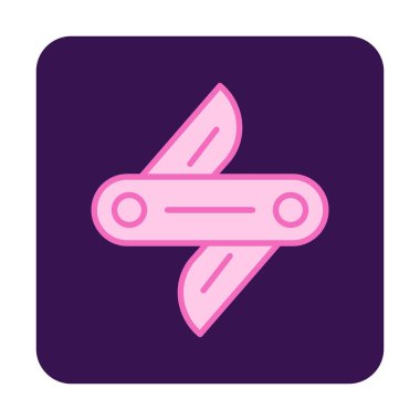 İsviçre bıçak ikonu vektörü beyaz arkaplanda izole edildi 