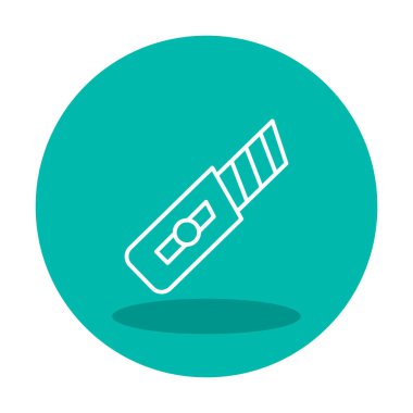 Basit düz kesiciler. Web simgesi illüstrasyonu