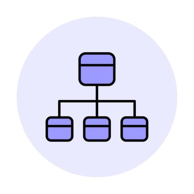 Modern Akış Çizelgesi simgesinin vektör çizimi                            