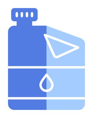 yağ varili vektörü düz renk simgesi 