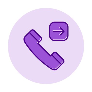 Giden telefon simgesi vektör illüstrasyonu 