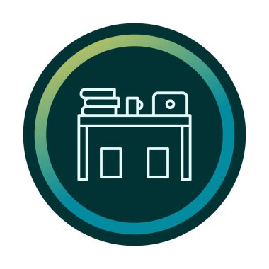 bilgisayar Resepsiyon simge vektör çizim 