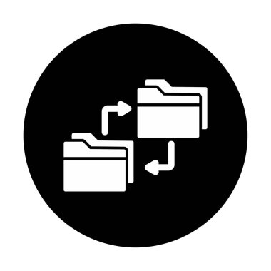 Basit Veri Kopyalama simgesi, vektör illüstrasyonu