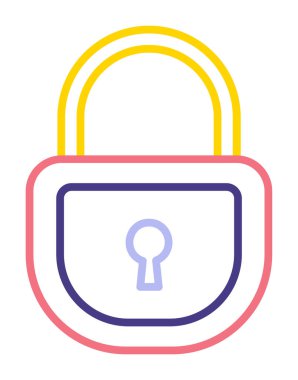 asma kilit web simgesi, vektör illüstrasyonu