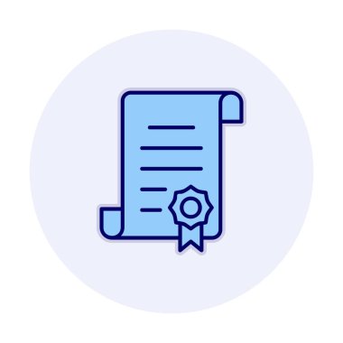 Sertifika vektör simgesi modern basit illüstrasyon                                 