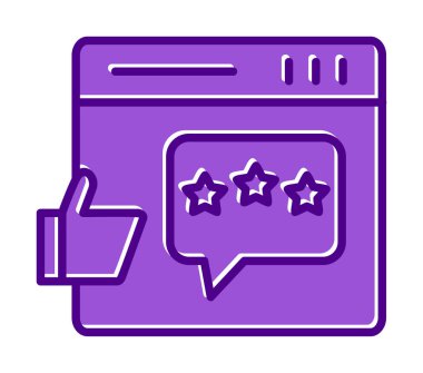 Basit düz geribildirim simgesi vektör illüstrasyon tasarımı