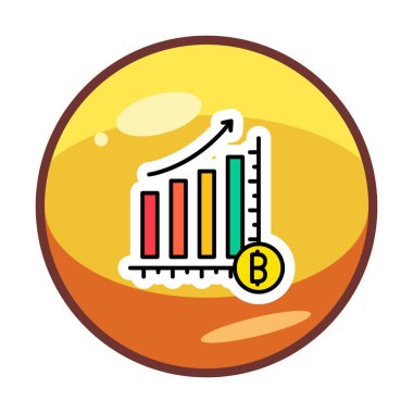 Kâr, kripto para birimi şeması, bitcoin vektör ilüstrasyonu