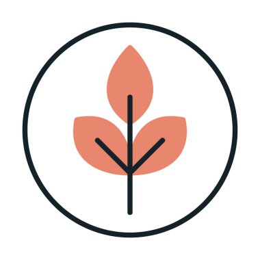 Yaprak logosu tasarımının vektör çizimi. Ekoloji kavramı 