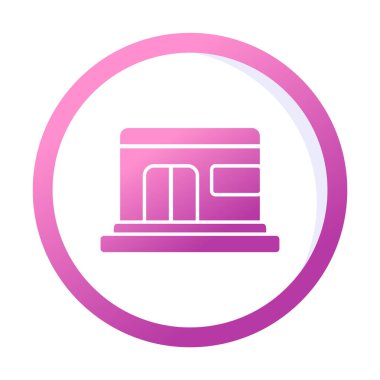 Sığınak düz ikon vektör çizimi