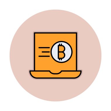 dizüstü bilgisayar simgesi, vektör illüstrasyonu basit tasarım