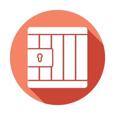 Askeri Hapishane vektör illüstrasyon simgesi  