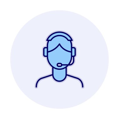 Vektör olarak Müşteri Hizmetleri Ajanı simgesi. logotype