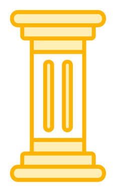 Sütun düz simgesinin vektör illüstrasyonu