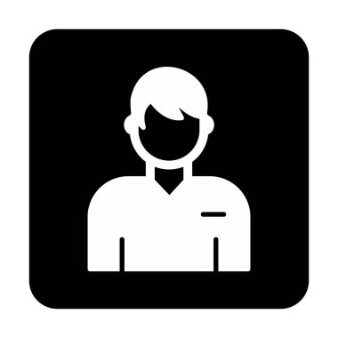 Erkek kullanıcı simgesi. Vektör çizim