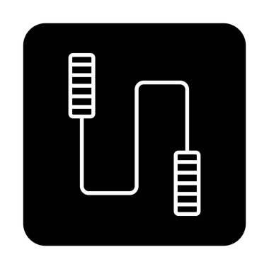 İp sporu ikonunu atlıyorum. Vektör illüstrasyonu 